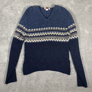 Venus Woman’s Sweater Blue White  Large  Long Sleeve